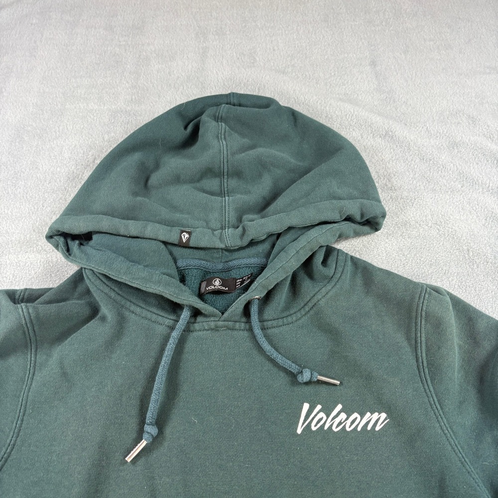 Volcom Womens Forest Green Stone Sleeve Graphic Pullover Hoodie B31318T0 Small - Picture 5 of 9
